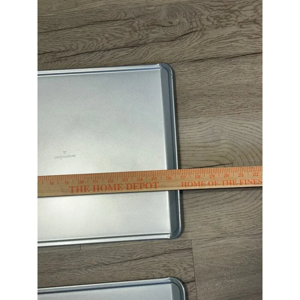 Pampered Chef Baking Sheets Set of 2 16x12 Aluminum Cookie Sheet Pans Unused